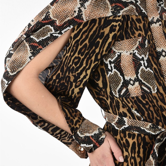 Burberry London Silk Animal Print Costanza Dress Size 6 NEW MSRP 2250.00 - Picture 3 of 16